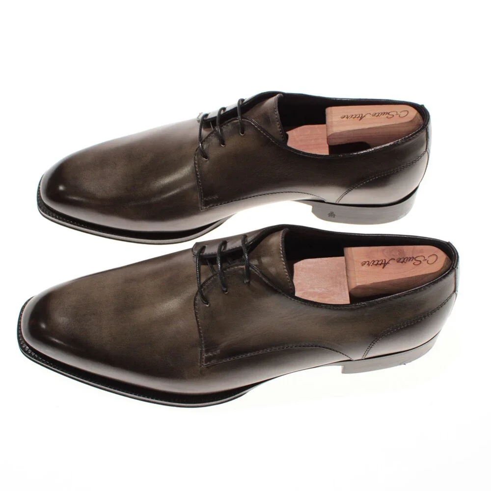 Di Bianco NWB Derby Dress Shoes Size 42.5 (US 9.5) Green Leather Made in Italy